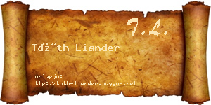 Tóth Liander névjegykártya